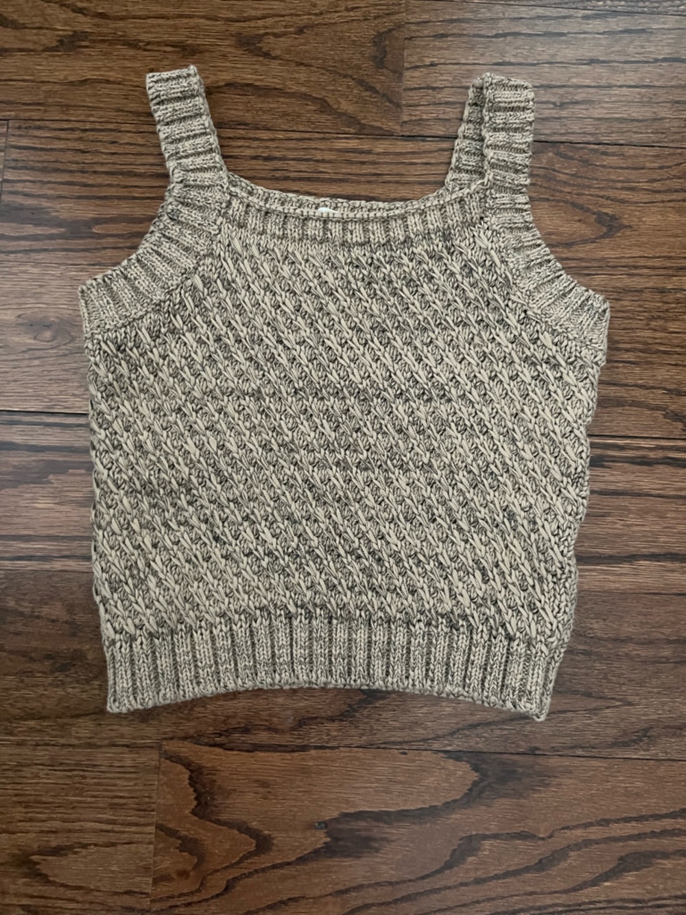 Böhme Beige Marled Knit Cropped Tank
